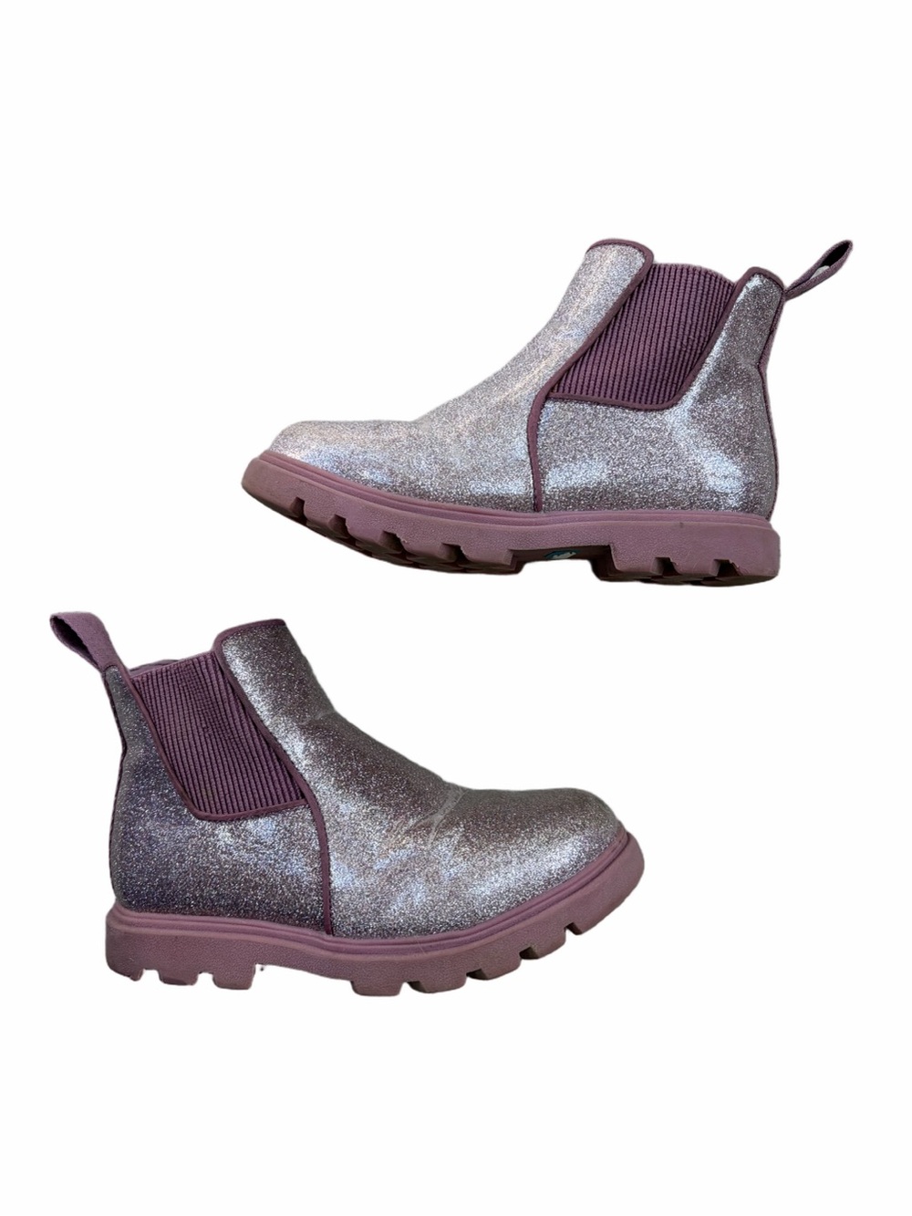 Native Little Kid Size 12 Kensington Treklite Purple Glitter Chelsea Boot